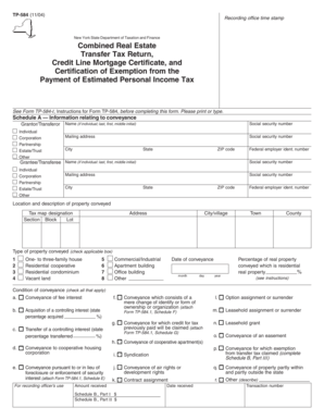 New York State Real Estate Transfer Tax Return
