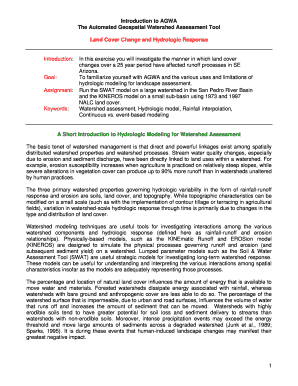 1 Introduction to AGWA The Automated Geospatial Watershed ... - tucson ars ag