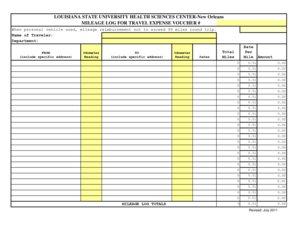 Travel Expense Voucher Mileage Log FY2011pdf Travel Expense Voucher Mileage Log FY2011 - lsuhsc