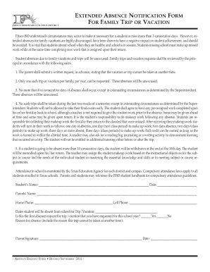 Extended Absence Notification Form