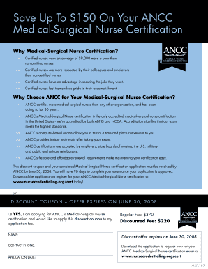ANCC Medical-Surgical Nurse Certification Application