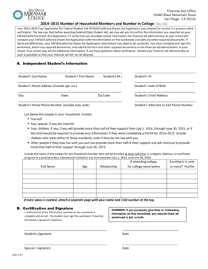 2014–2015 Number of Household Members and Number in College (Doc G6)