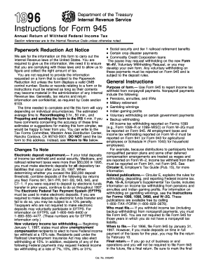 Form 945 Instructions