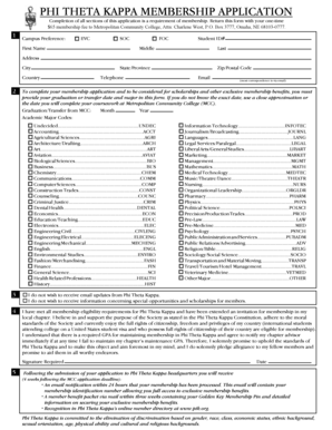 Phi Theta Kappa Membership Application