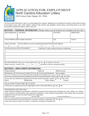 Application for employment format - ncel