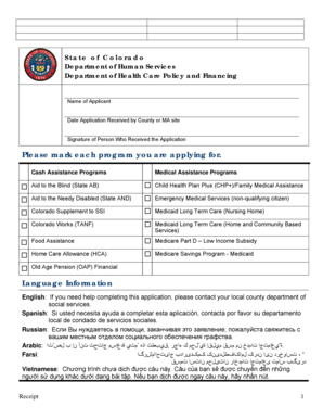 Colorado Human Services Application