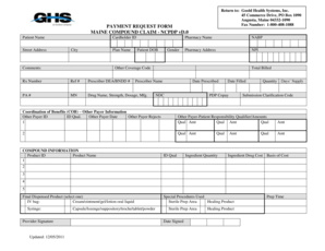 Goold Health Systems Payment Request Form