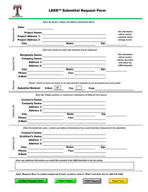 LEED Submittal Request Form