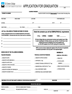 Application for Graduation