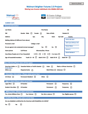 El Centro College Student Information Form