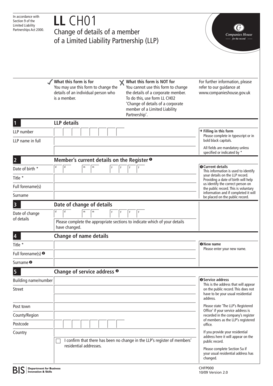 UK LLP Member Details Change Form