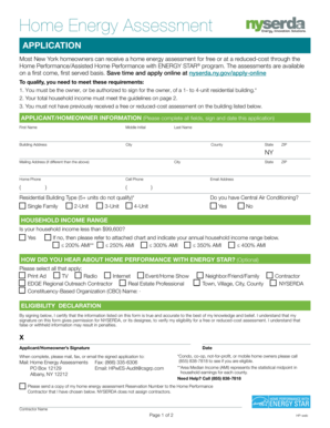 New York Home Energy Assessment Application