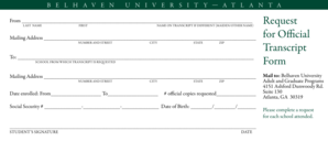 Transcript Request Form