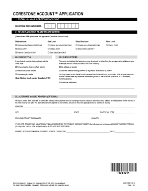 Corestone Account Application Form