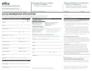 Elfcu Membership Application