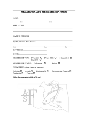 1 to 30 elements name - OKLAHOMA AFS MEMBERSHIP FORM - sdafs