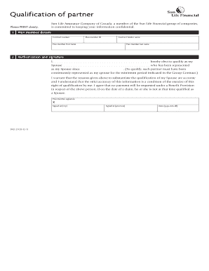 Qualification of Partner Form