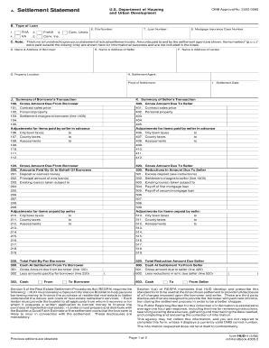 HUD-1 Settlement Statement