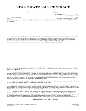 Real Estate Sale Contract