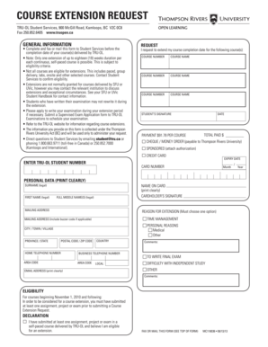 Course Extension Request Form