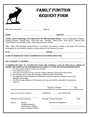 FAMILY FUNCTION REQUEST FORM - mooseintl