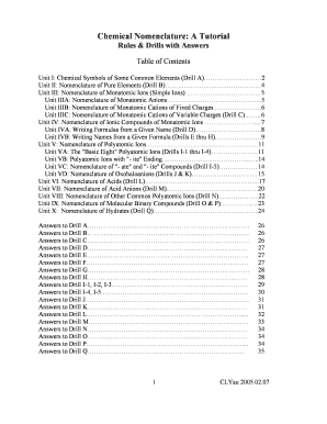 Chemical Nomenclature A Tutorial Rules amp Drills with Answers - staffweb psdschools