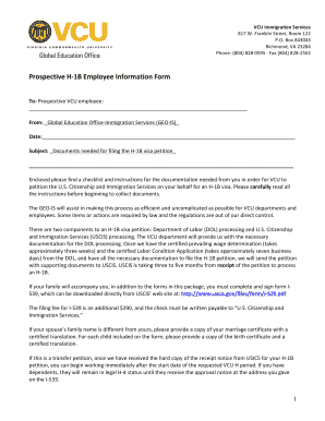 H-1B Visa Petition Form