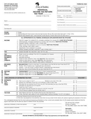 City of Dublin Ohio Form DG-1040