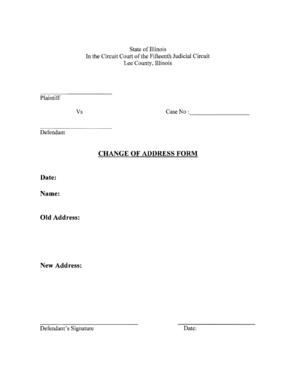 Illinois Change of Address Form