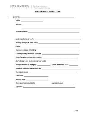 Real Property Inquiry Form