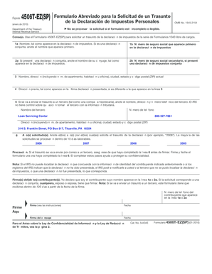 Formulario 4506T-EZ(SP)