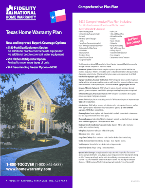 Texas Home Warranty Plan - Fidelity National Home Warranty