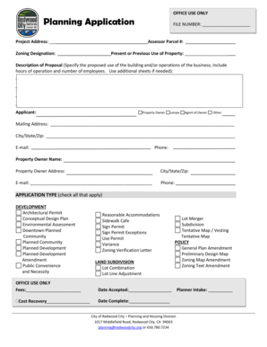 Planning Application Form