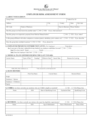 Employer Risk Assessment Form