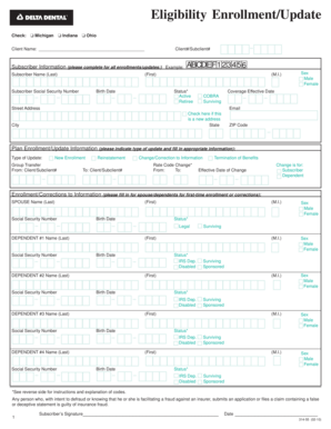 Delta Dental Enrollment Form