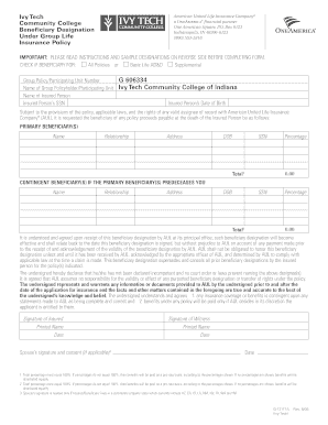 Beneficiary Designation Form