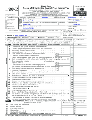 Form 990-EZ Tax Return