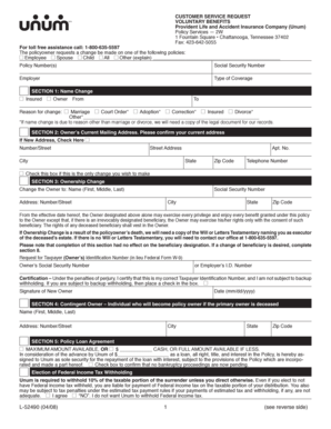 Voluntary Benefits Policy Change Request