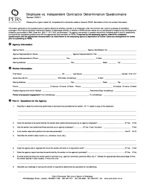 Employee vs. Independent Contractor Determination Questionnaire