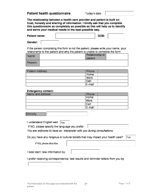 Patient Health Questionnaire