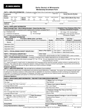 Delta Dental of Minnesota Membership Enrollment Form