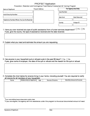 PRC/FSET Application Form