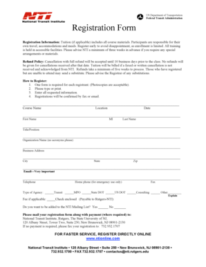 US DOT Registration Form