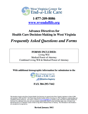West Virginia Advance Directives for Healthcare Decision-Making