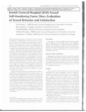 Jewish General Hospital Sexual Self-Monitoring Form