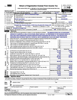 Form 990 Return of Organization Exempt From Income Tax