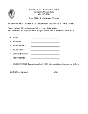 prom contact form