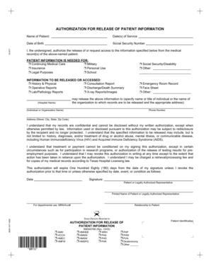 Authorization for Release of Patient Information