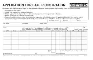 Community College Late Registration Application