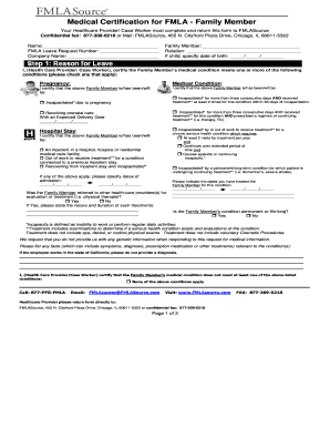 FMLA Family Member Medical Certification Form